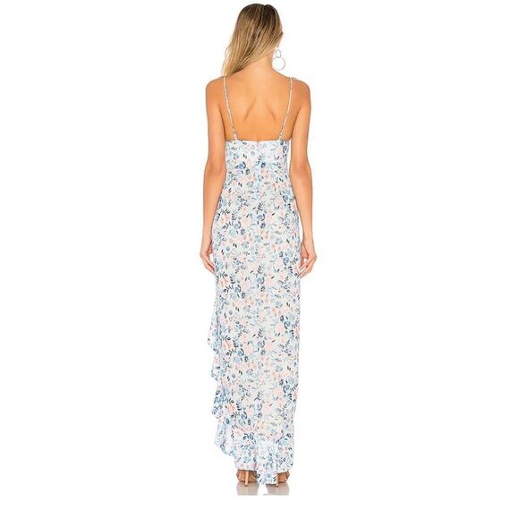 Lovers And Friends‎ Meadow Floral Ruffle Hi Low Ahamani Maxi Dress Multicolor XS - Picture 4 of 15